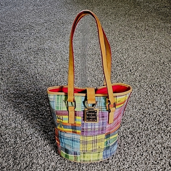 DOONEY & BOURKE Vintage Madras Plaid Ant Bucket Bag